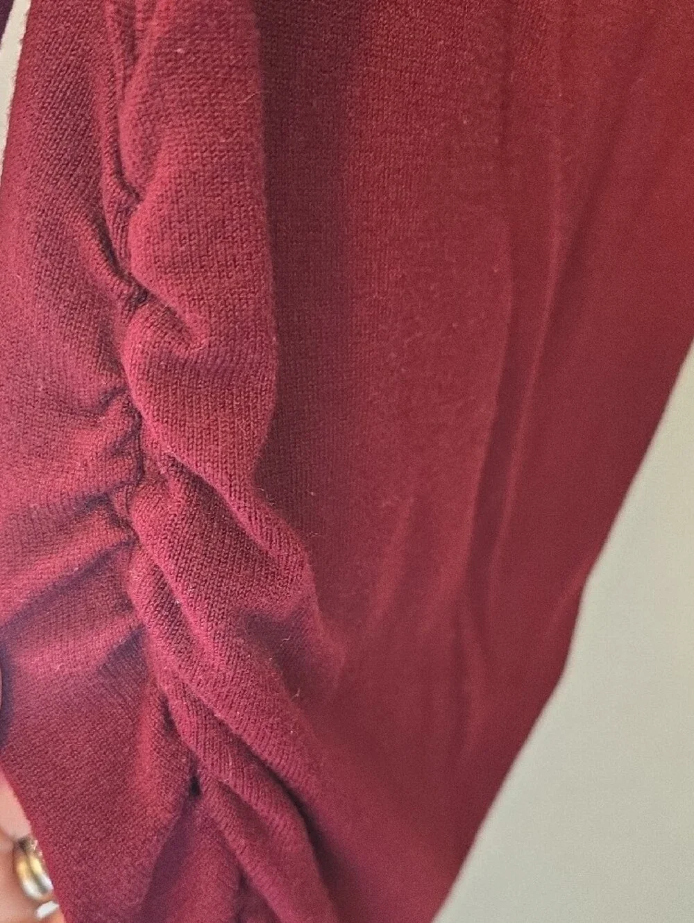 Pink Rose Maroon Cowl Neck Tunic Sweater